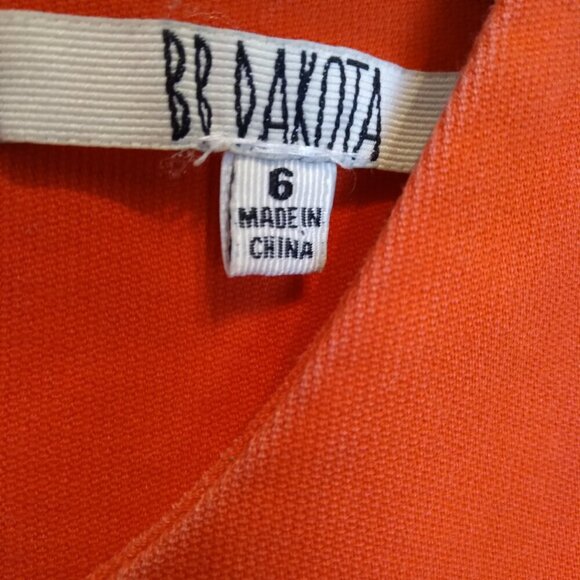 BB Dakota Red Corduroy Sleeveless Scoop Neck Fit & Flare Pleated Dress Sz 6 - Picture 3 of 7